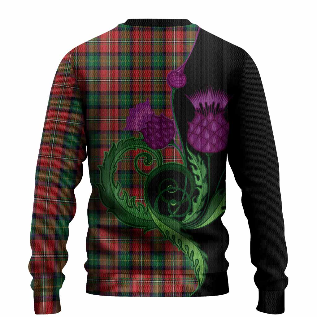 Fullerton Tartan Knitted Sweater Traditional Scottish Thistle