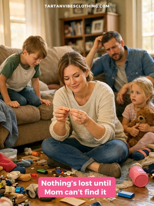 Funny Mother’s Day quotes: mom finds lost toys amid messy kids at home