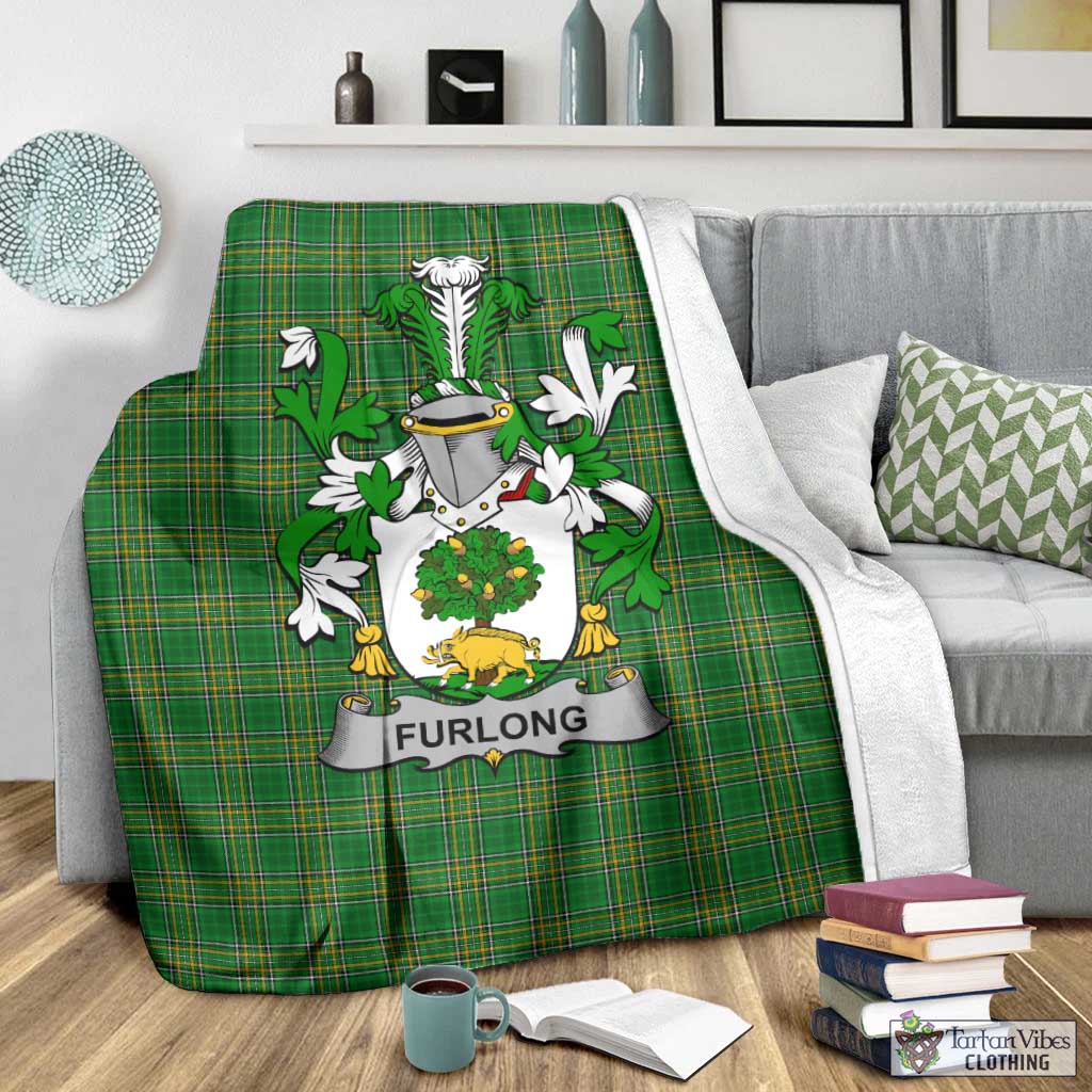 Furlong Irish Clan Tartan Blanket with Coat of Arms - Tartan Vibes Clothing