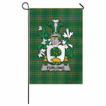 Furlong Irish Clan Tartan Garden Flag with Coat of Arms