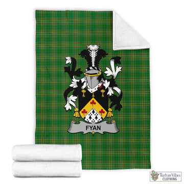 Fyan Irish Clan Tartan Blanket with Coat of Arms