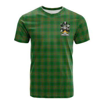 Fyan Irish Clan Tartan Cotton T-shirt with Coat of Arms