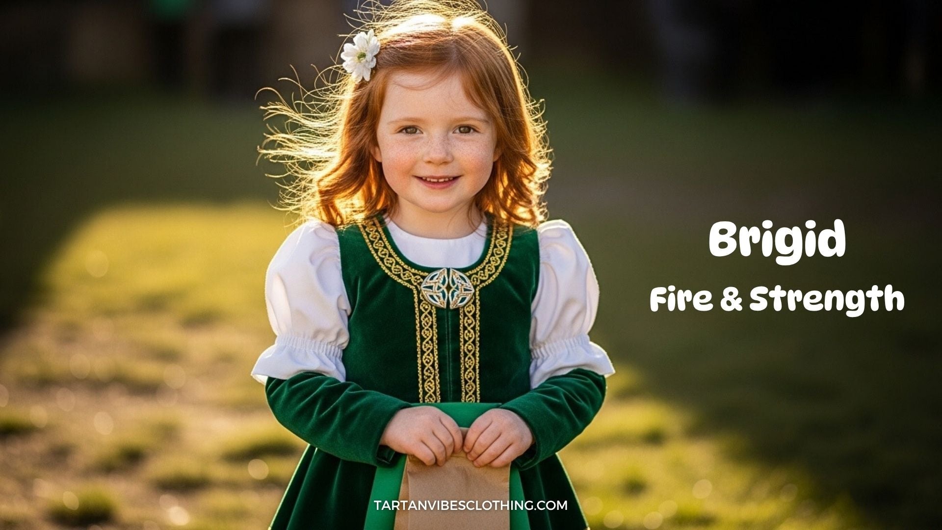 Gaelic girl name Brigid meaning fire and strength