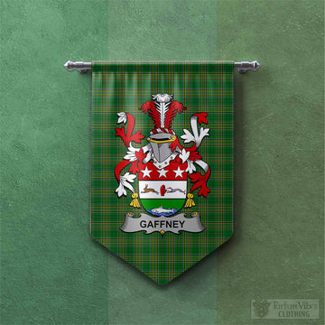 Gaffney Irish Clan Tartan Gonfalon, Tartan Banner with Coat of Arms