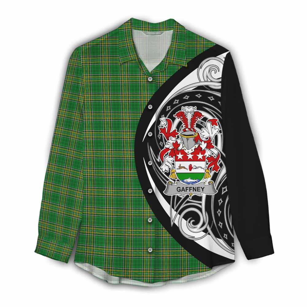 Gaffney Irish Clan Women's Casual Shirt Celtic Circle Style Female - Tartan Vibes Clothing