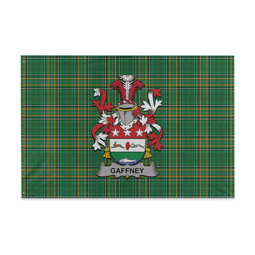 Gaffney Irish Clan Tartan House Flag with Coat of Arms