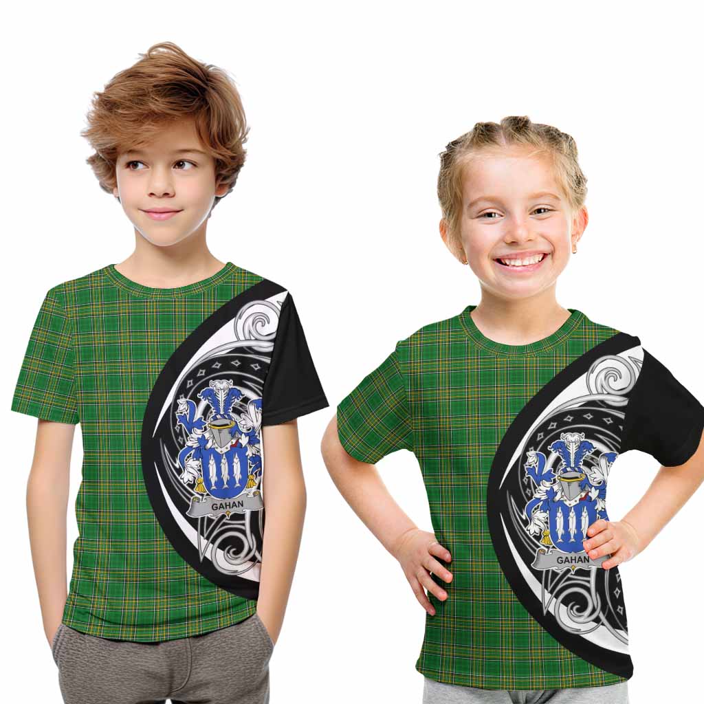 Tartan Vibes Clothing Gahan Irish Clan Kid T-Shirt Celtic Circle Style