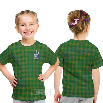 Gahan Irish Clan Tartan Kid T-Shirt with Coat of Arms