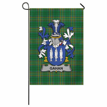 Gahan Irish Clan Tartan Garden Flag with Coat of Arms