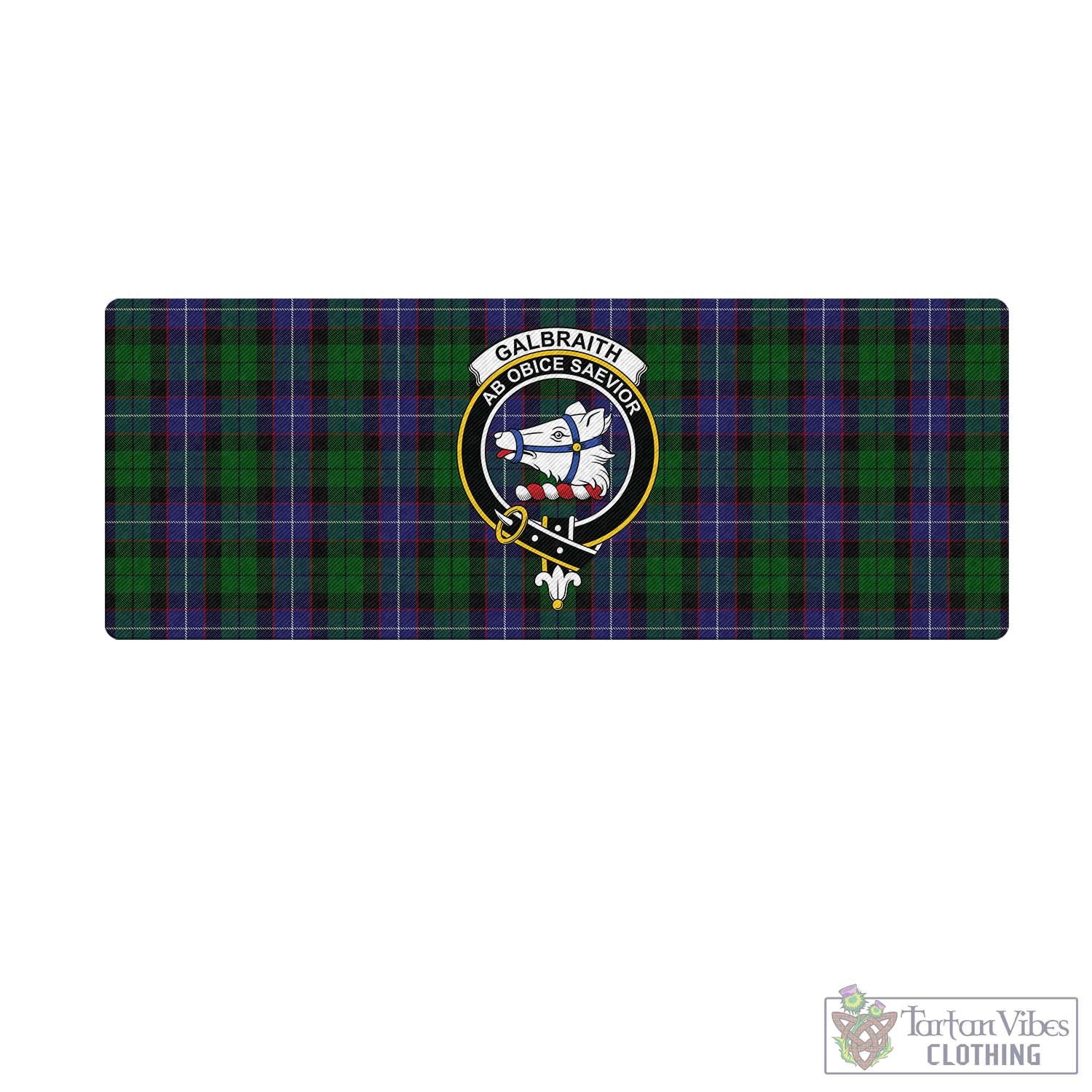 Tartan Vibes Clothing Galbraith Tartan Mouse Pad with Family Crest