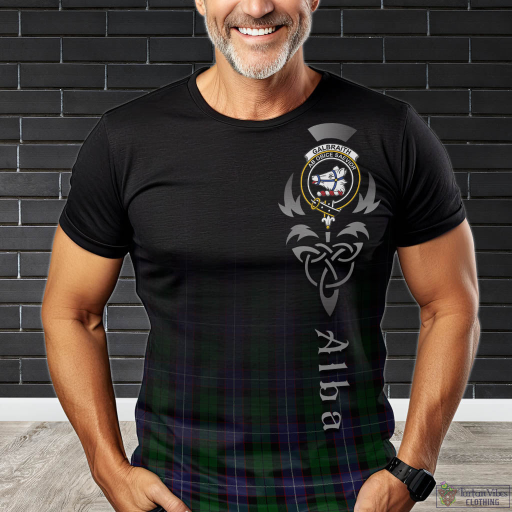 Tartan Vibes Clothing Galbraith Tartan T-Shirt Featuring Alba Gu Brath Family Crest Celtic Inspired