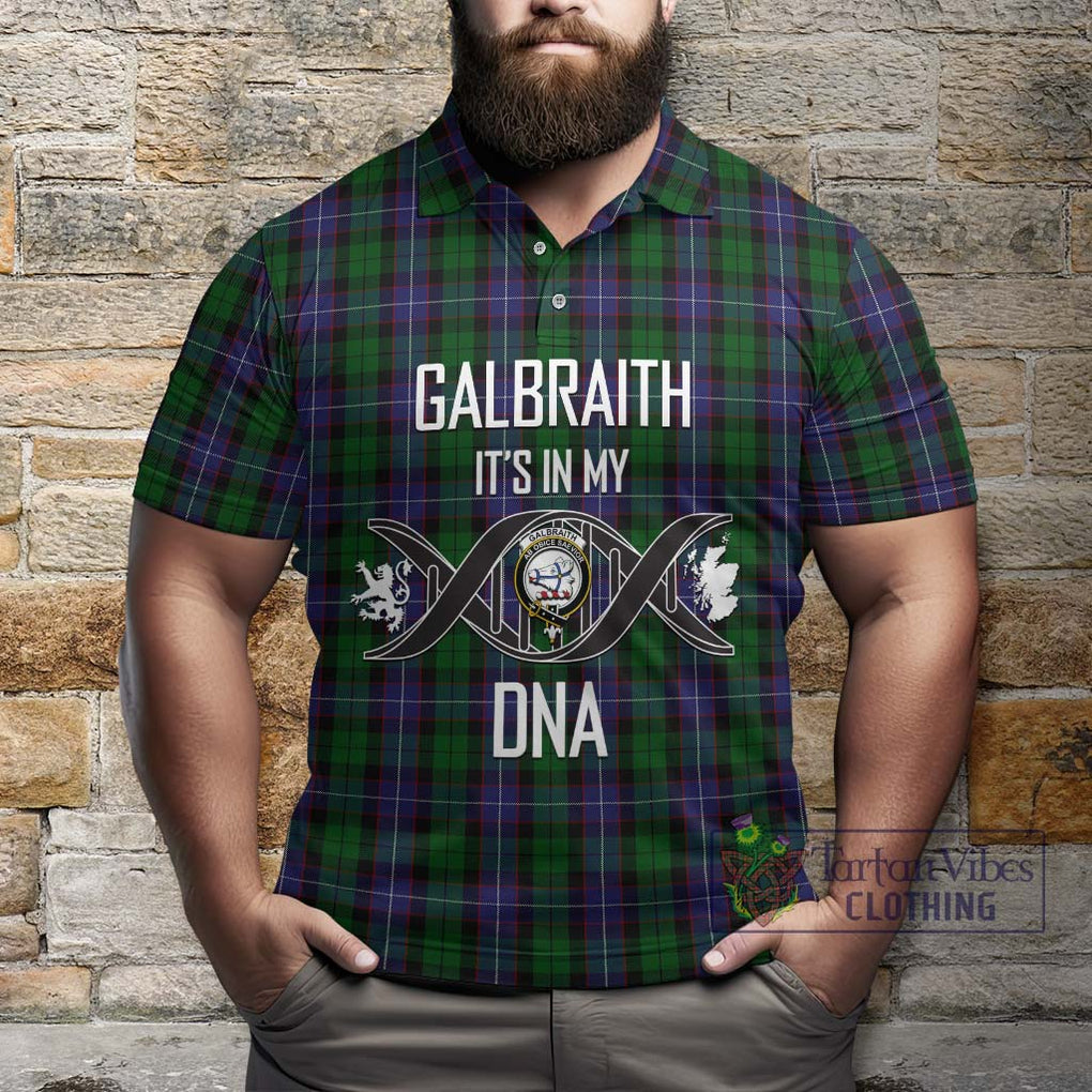 Galbraith Tartan Polo Shirt with Family Crest DNA In Me Style Kid - Tartanvibesclothing Shop