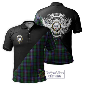 Galbraith Tartan Polo Shirt with Family Crest and Military Logo Style Kid - Tartanvibesclothing Shop