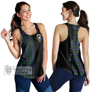 Galbraith Tartan Women's Racerback Tanks with Family Crest and Half Of Me Style 4XL - Tartanvibesclothing Shop