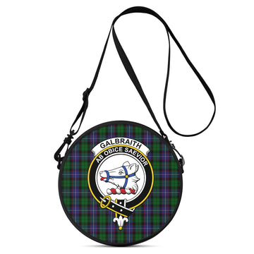 Galbraith Tartan Round Satchel Bags with Family Crest