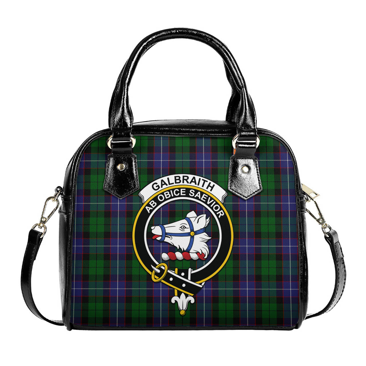 Galbraith Tartan Shoulder Handbags with Family Crest One Size 6*25*22 cm - Tartanvibesclothing