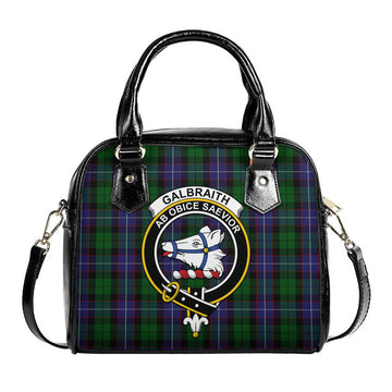 Galbraith Tartan Shoulder Handbags with Family Crest