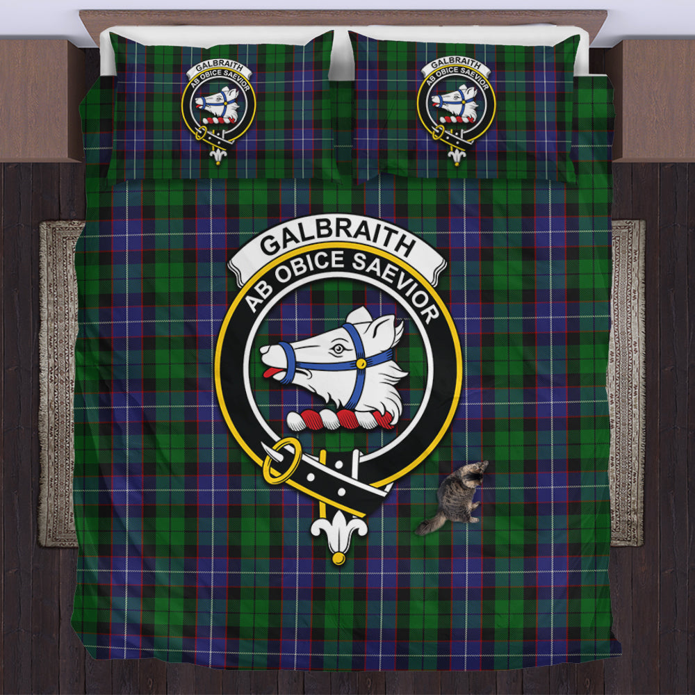 Galbraith Tartan Bedding Set with Family Crest US Bedding Set - Tartan Vibes Clothing