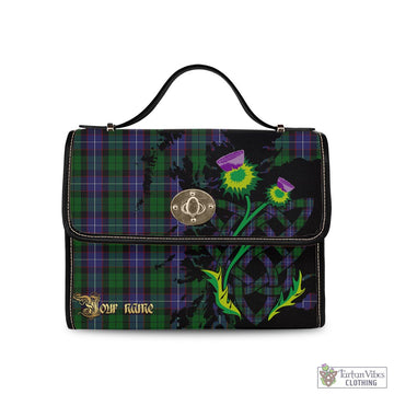 Galbraith Tartan Waterproof Canvas Bag with Scotland Map and Thistle Celtic Accents