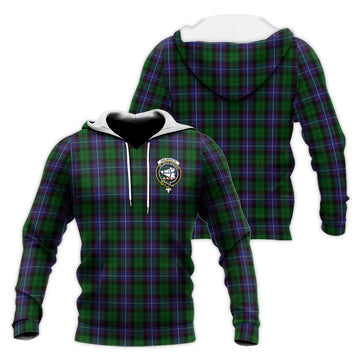 Galbraith Tartan Knitted Hoodie with Family Crest