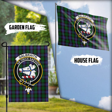 Galbraith Tartan Flag with Family Crest