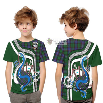 Galbraith Tartan Kid T-Shirt with Epic Bagpipe Style