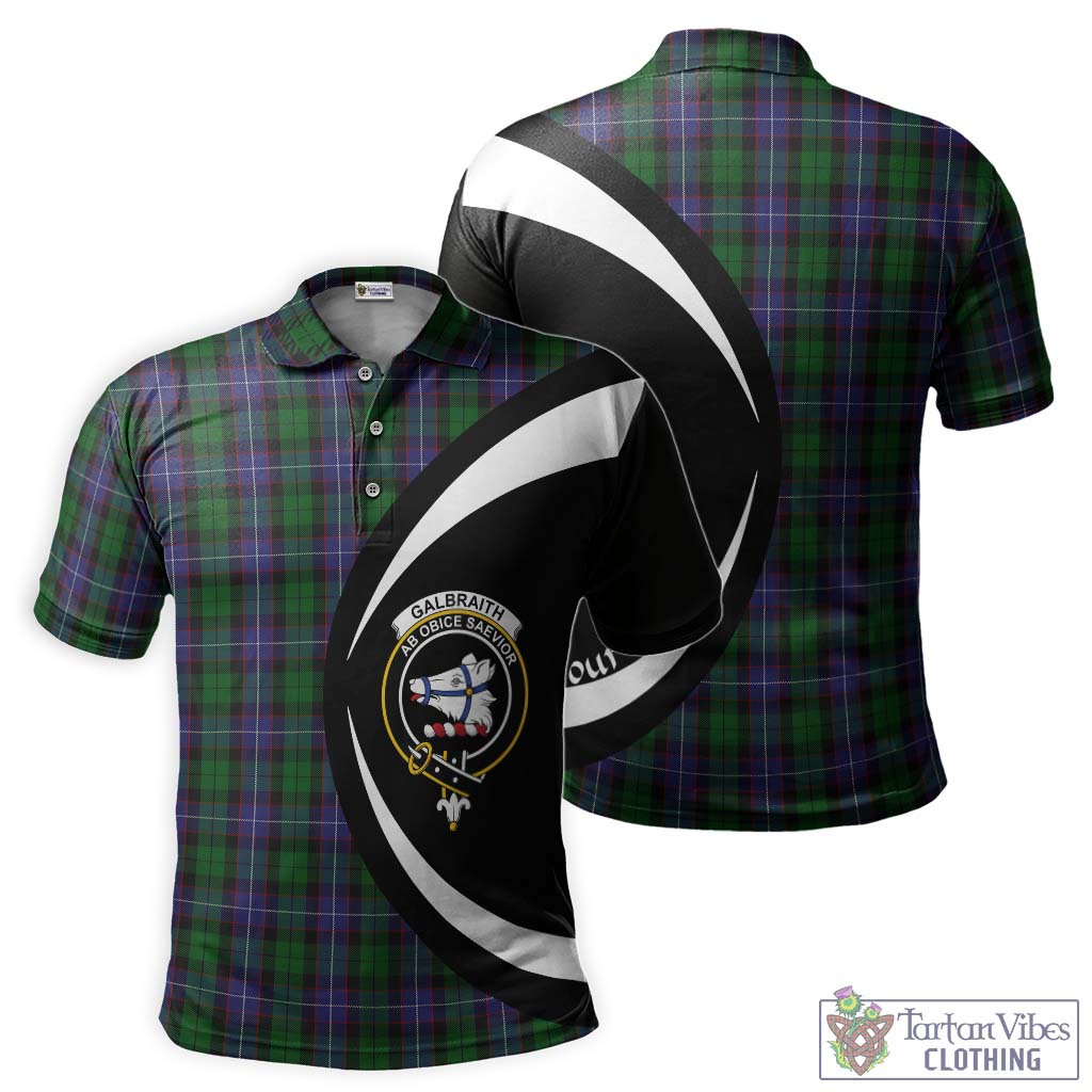 Galbraith Tartan Men's Polo Shirt with Family Crest Circle Style Kid - Tartan Vibes Clothing