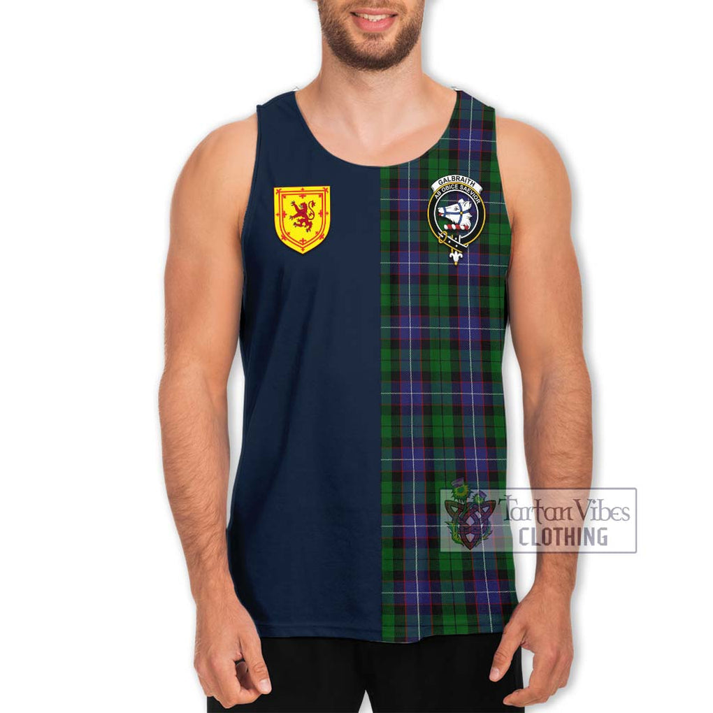 Tartan Vibes Clothing Galbraith Tartan Men's Tank Top with Scottish Lion Royal Arm Half Style