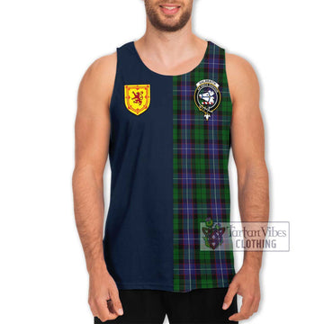 Tartan Vibes Clothing Galbraith Tartan Men's Tank Top with Scottish Lion Royal Arm Half Style