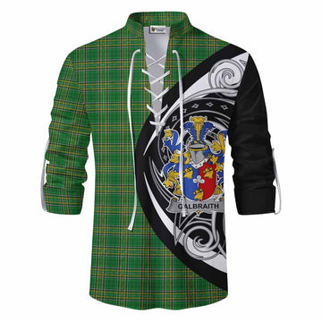 Tartan Vibes Clothing Galbraith Irish Clan Ghillie Kilt Shirt Celtic Circle Style