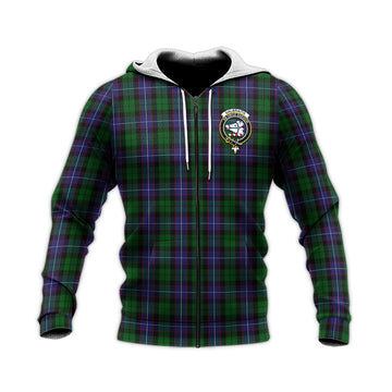 Galbraith Tartan Knitted Hoodie with Family Crest
