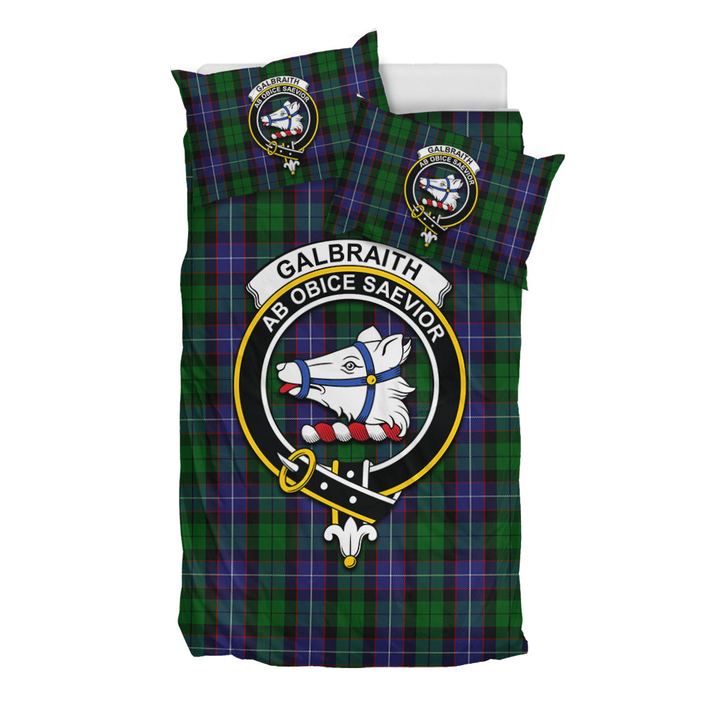Galbraith Tartan Bedding Set with Family Crest - Tartan Vibes Clothing