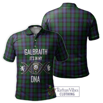 Galbraith Tartan Polo Shirt with Family Crest DNA In Me Style