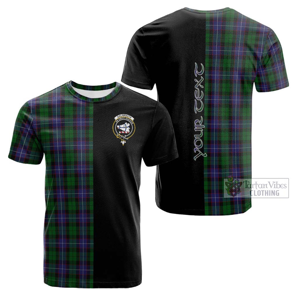 Tartan Vibes Clothing Galbraith Tartan Cotton T-shirt with Family Crest and Half Of Me Style