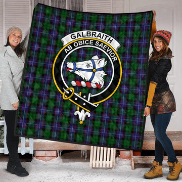 Galbraith Tartan Quilt with Family Crest