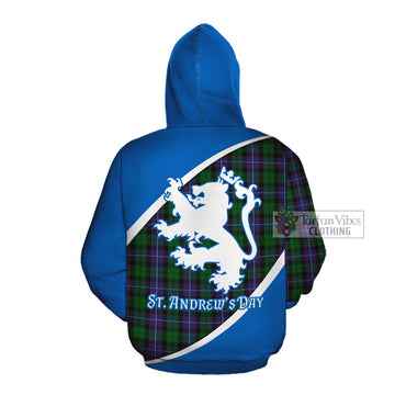 Tartan Vibes Clothing Galbraith Family Crest Tartan Cotton Hoodie Celebrate Saint Andrew's Day in Style
