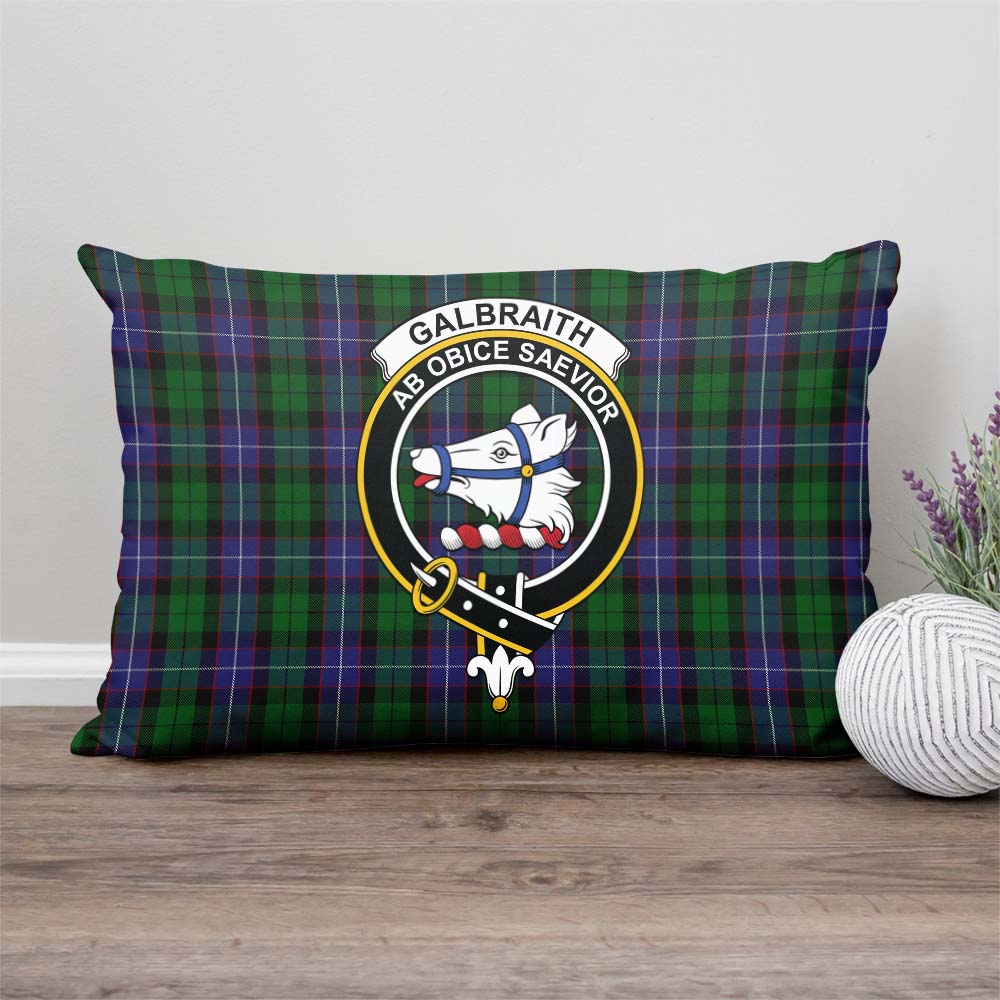 Galbraith Tartan Pillow Cover with Family Crest Rectangle Pillow Cover - Tartanvibesclothing