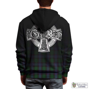 Tartan Vibes Clothing Galbraith Tartan Hoodie Featuring Alba Gu Brath Family Crest Celtic Inspired