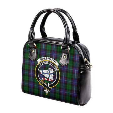 Galbraith Tartan Shoulder Handbags with Family Crest