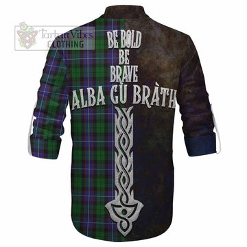 Galbraith Tartan Family Crest Ghillie Kilt Shirt Alba Gu Brath Be Brave Lion Ancient Style
