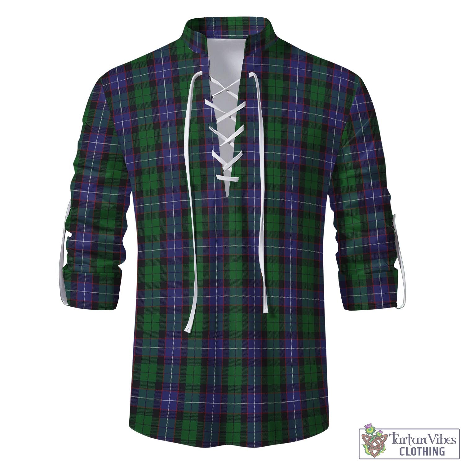 Tartan Vibes Clothing Galbraith Tartan Men's Scottish Traditional Jacobite Ghillie Kilt Shirt