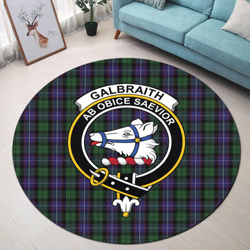 galbraith-tartan-round-rug-with-family-crest