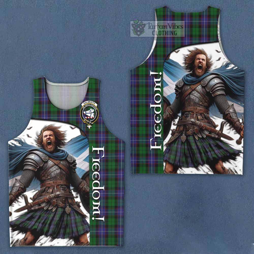 Tartan Vibes Clothing Galbraith Crest Tartan Men's Tank Top Inspired by the Freedom of Scottish Warrior