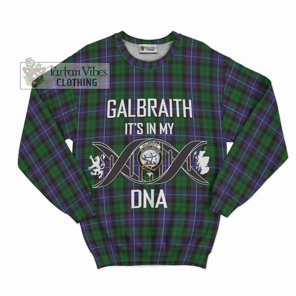 Galbraith Tartan Sweatshirt with Family Crest DNA In Me Style - Tartanvibesclothing Shop