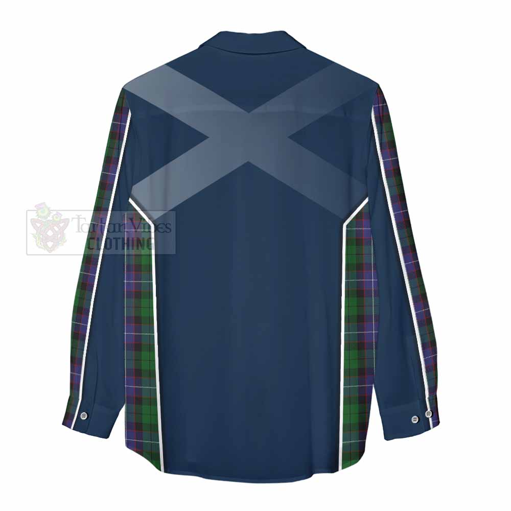Tartan Vibes Clothing Galbraith Tartan Women's Casual Shirt with Family Crest and Lion Rampant Vibes Sport Style