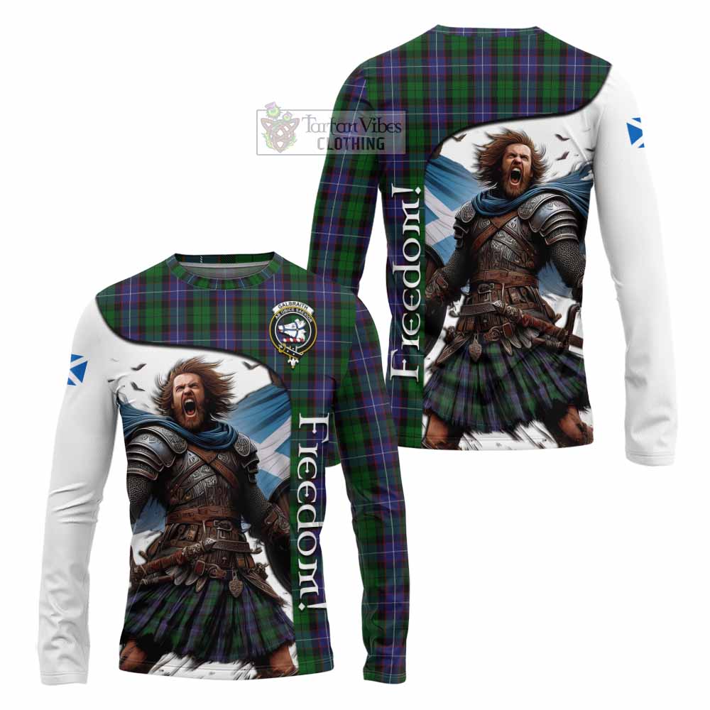 Tartan Vibes Clothing Galbraith Crest Tartan Long Sleeve T-Shirt Inspired by the Freedom of Scottish Warrior