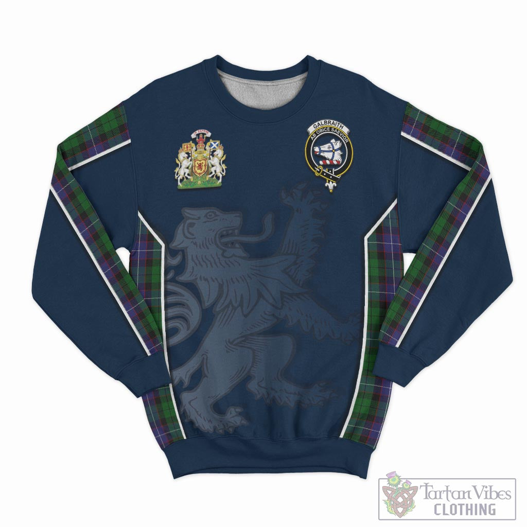 Tartan Vibes Clothing Galbraith Tartan Sweater with Family Crest and Lion Rampant Vibes Sport Style