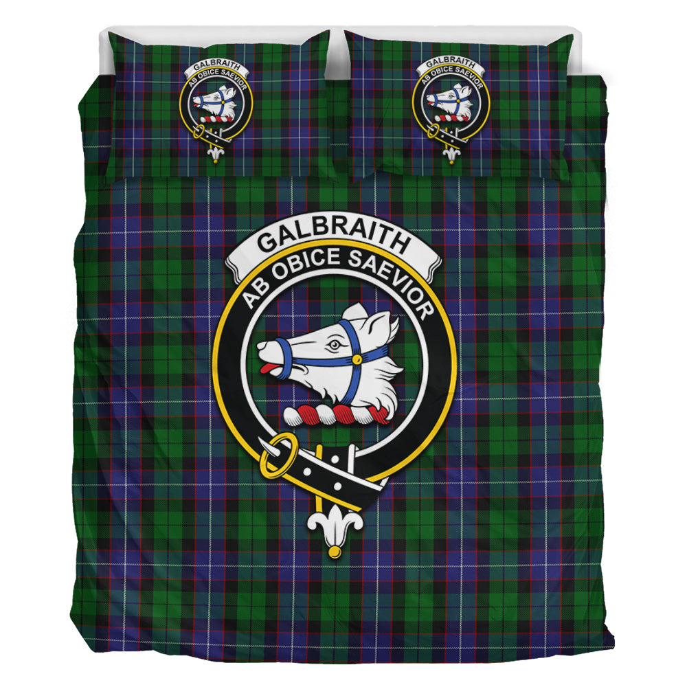 Galbraith Tartan Bedding Set with Family Crest - Tartan Vibes Clothing