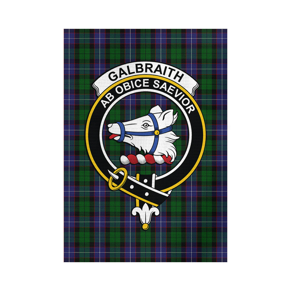 galbraith-tartan-flag-with-family-crest