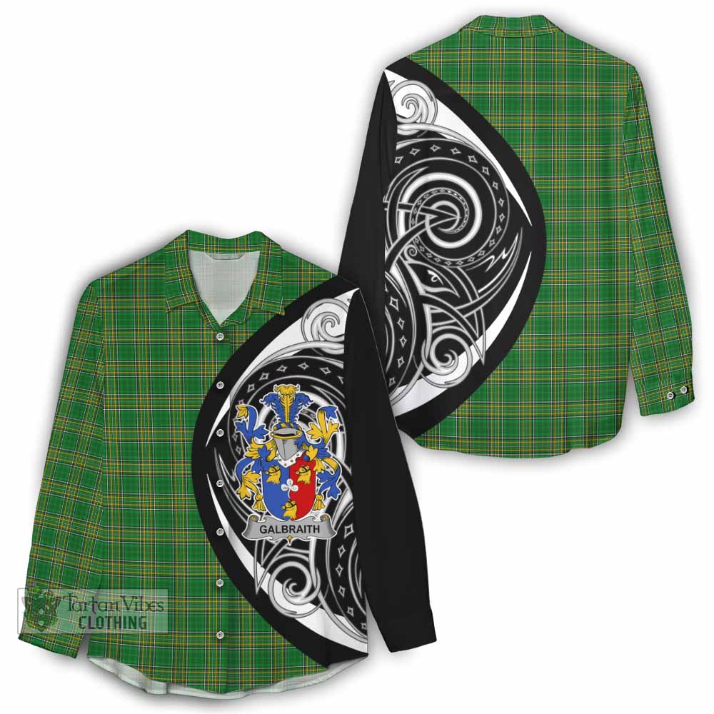 Galbraith Irish Clan Women's Casual Shirt Celtic Circle Style - Tartan Vibes Clothing